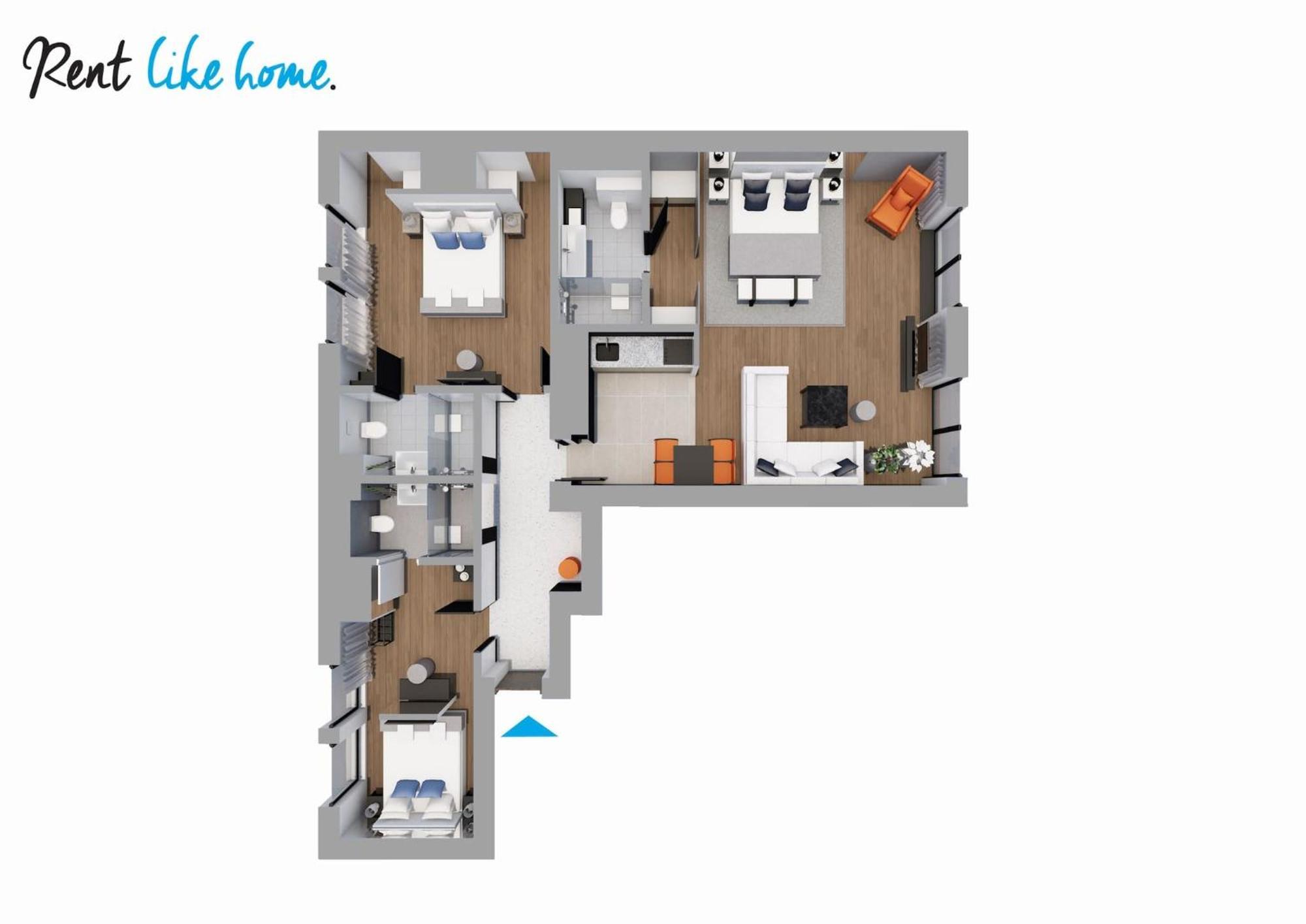 Rent Like Home - Deo Plaza Wyspa Spichrzow Гданськ Екстер'єр фото